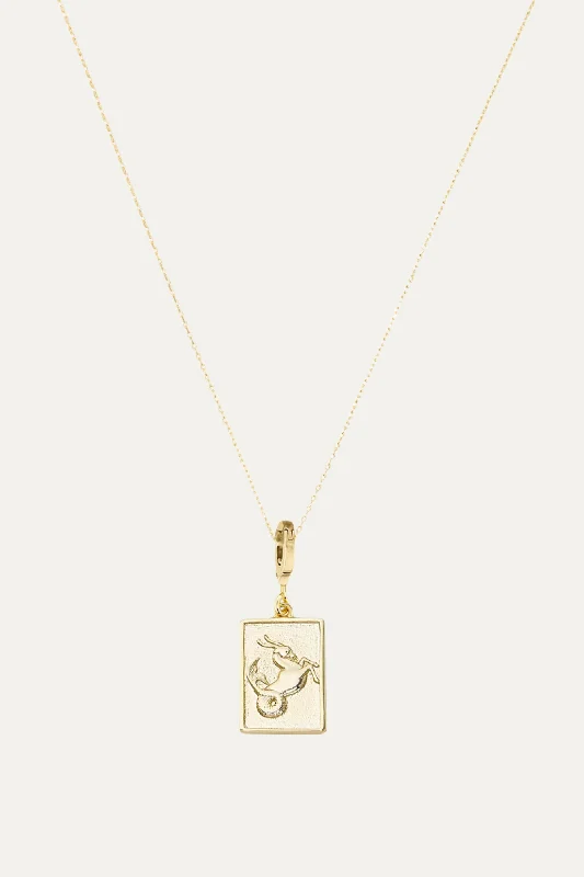 natural jade ring Delicate Chain + Zodiac Charm