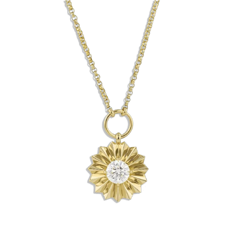 real citrine gemstone pendant Follow The Sun Necklace
