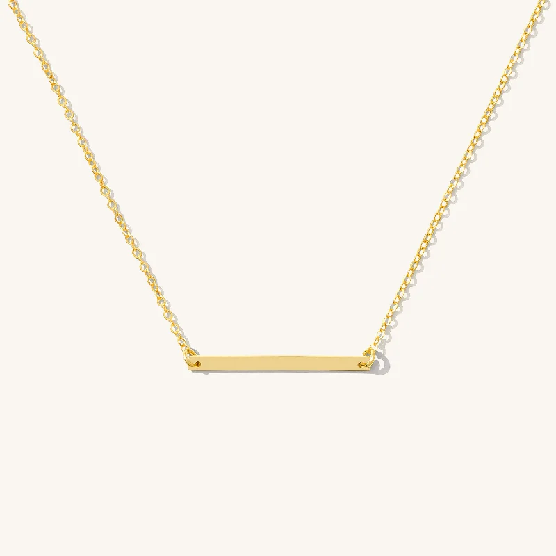 modern infinity signet ring Dainty Bar Necklace
