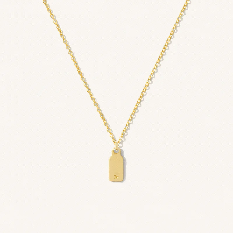 adjustable gemstone choker Dainty Tag Necklace