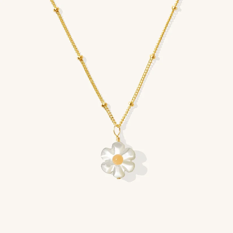 minimalist black pearl necklace Daisy Necklace