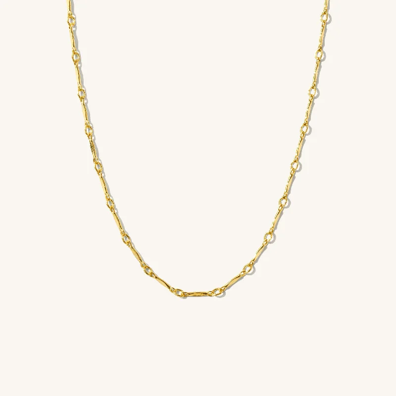gold initial bracelet personalized Dapped Chain Necklace