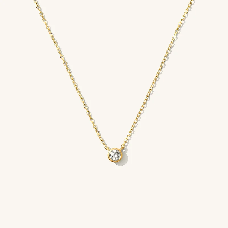 rose gold bar bracelet personalized Diamond Bezel Necklace