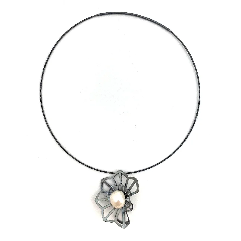 vintage rose-cut diamond ring Double Hyacinth Fold Pearl Necklace
