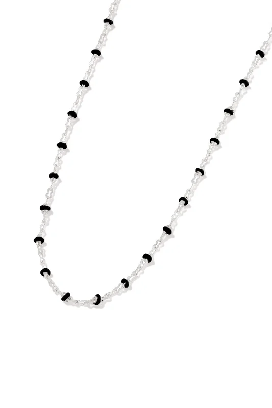 minimalist infinity ring Enamel Chain Necklace