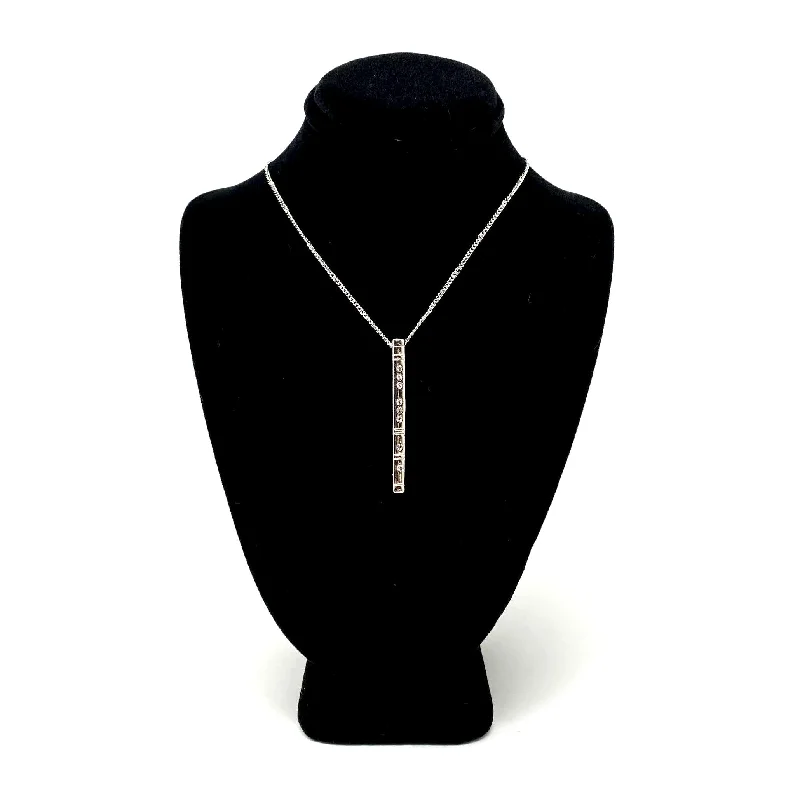 amethyst healing crystal necklace Flute Necklace, Silver