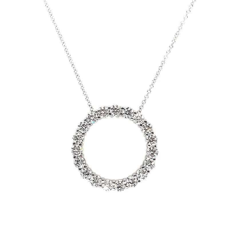 personalized couple’s bracelet engraved Forevermark 1.55 Cttw. White Gold Diamond Circle Pendant