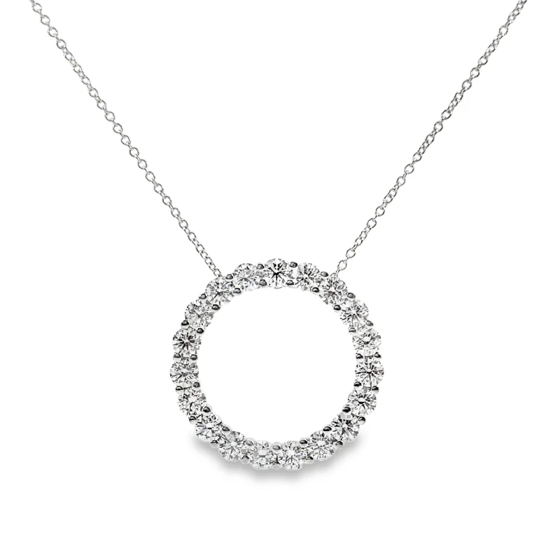 unique tribal silver ring Forevermark 1.75 Cttw. White Gold Diamond Circle Pendant
