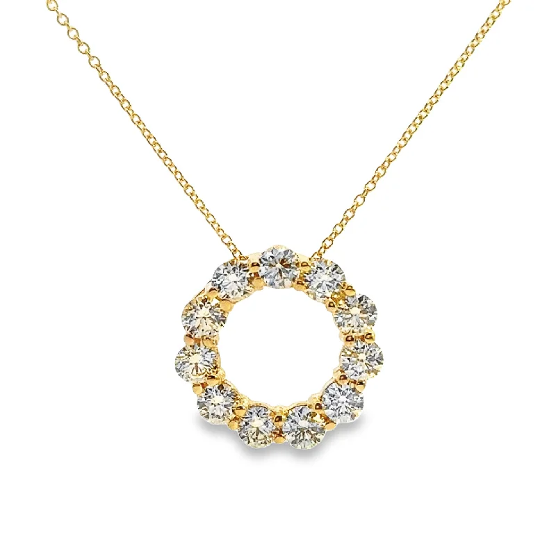 handmade braided hemp bracelet Forevermark 1.64 Cttw. Yellow Gold Diamond Circle Pendant