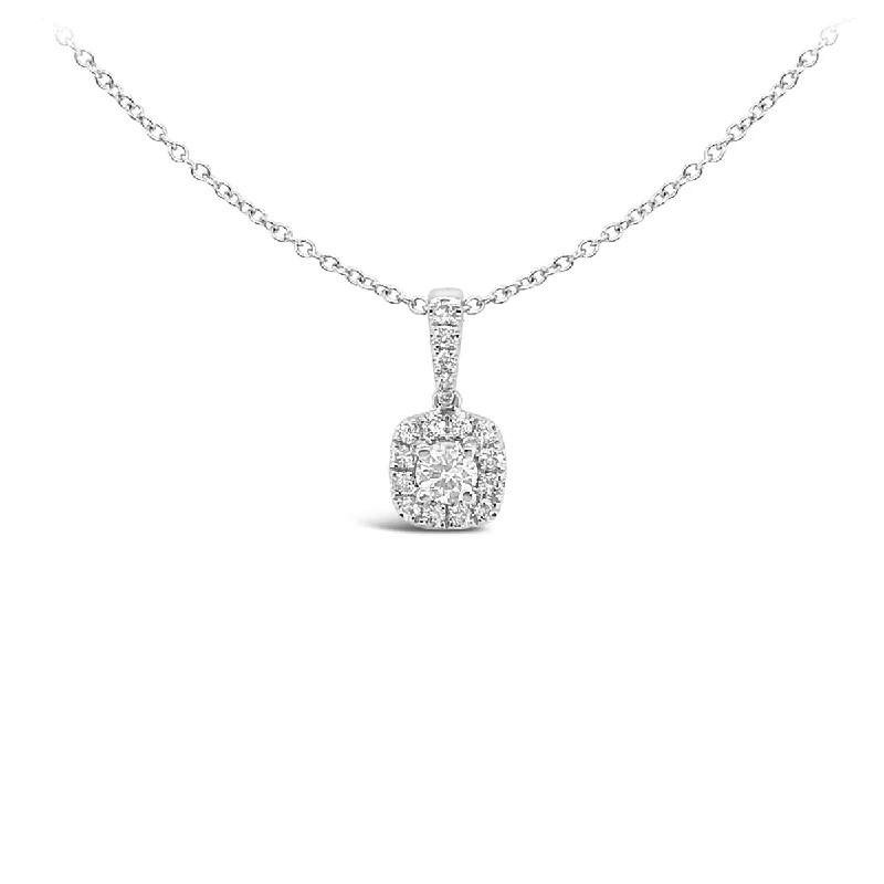 titanium black matte ring Forevermark White Gold Diamond Halo Pendant