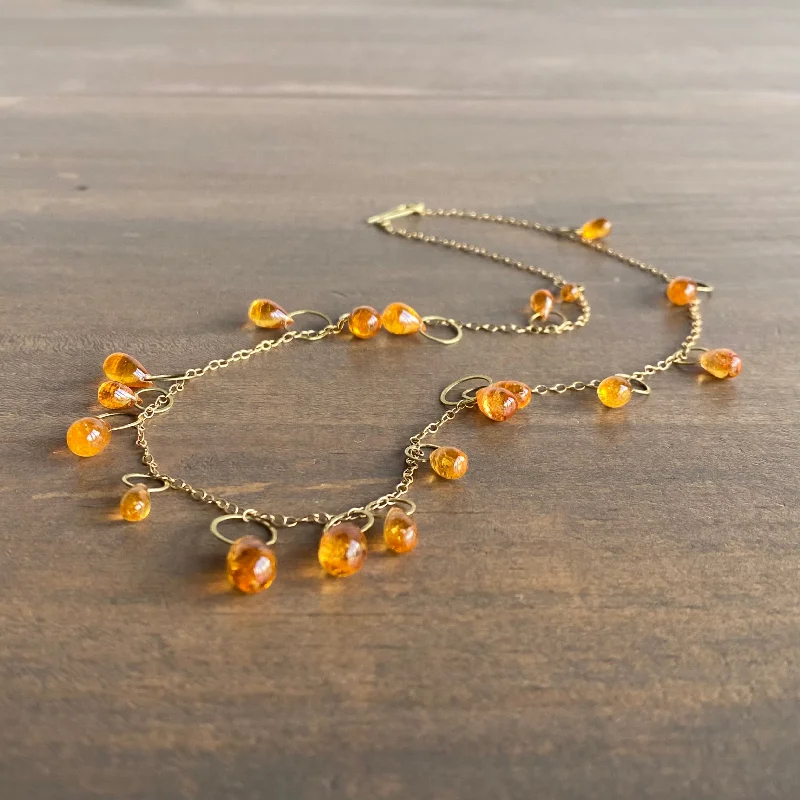 custom gold name necklace Garnet Delicate Circle Bunches Necklace