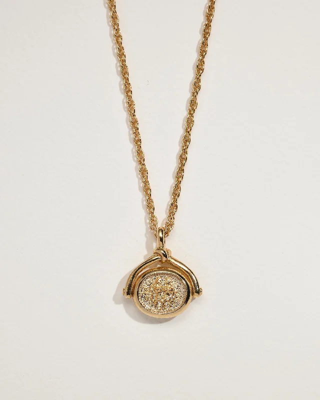 custom nameplate bracelet silver Gemini Spinner Pendant