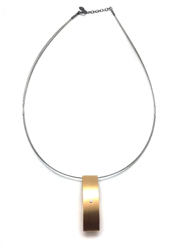 large statement turquoise ring Gold Ellipse Necklace