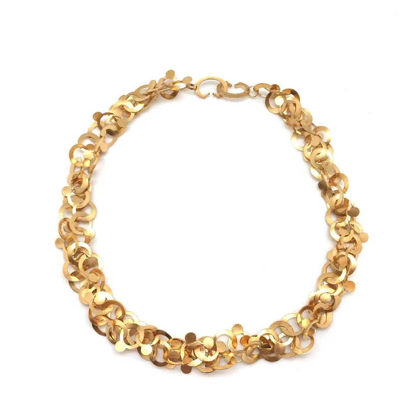 unique square diamond ring Gold Entangled Necklace