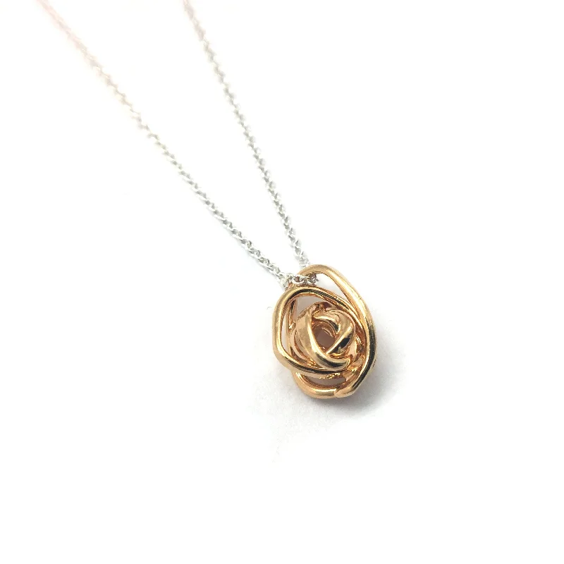 handcrafted gemstone drop earrings Gold Knot Necklace