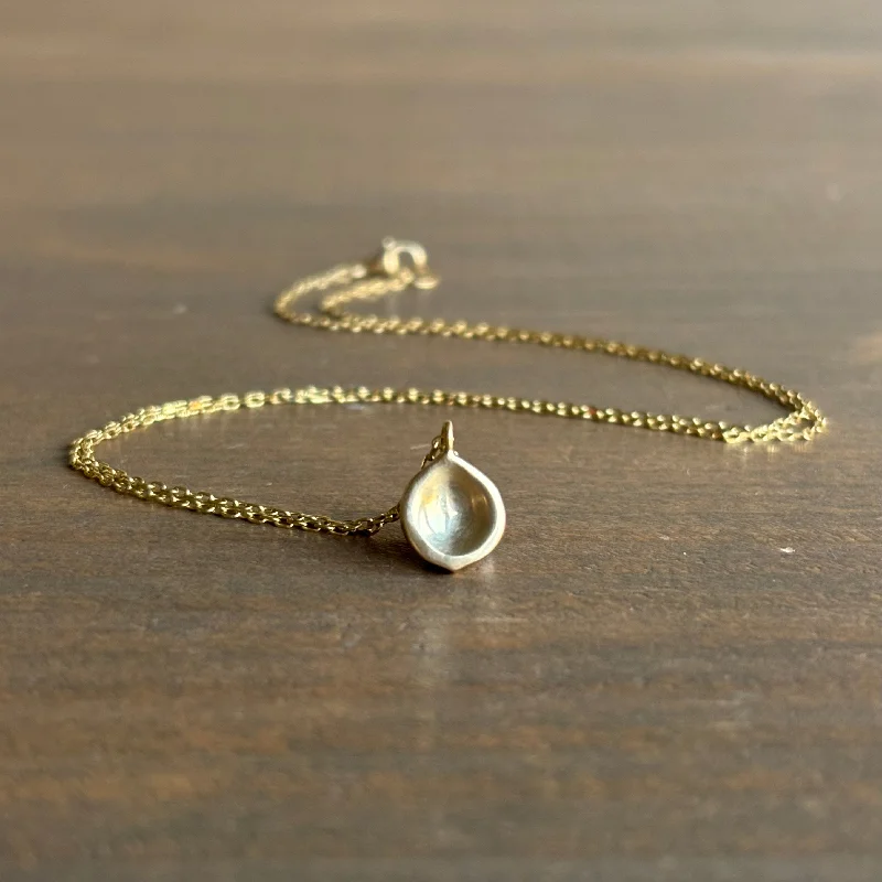 minimalist black diamond studs Gold Seed Pendant