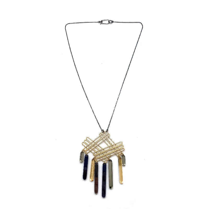 solid gold disc charm bracelet Gold Stack Metallic Fringe Necklace
