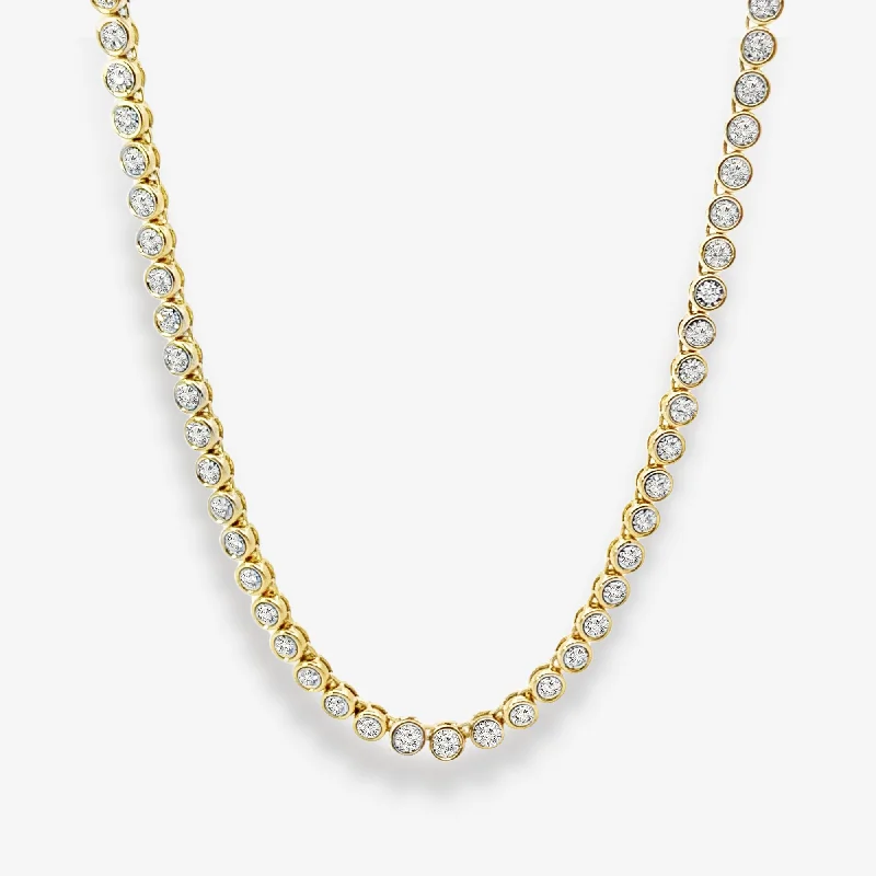 dainty sapphire gemstone bracelet Halfway Bezel Set 0.95CT Tennis Necklace