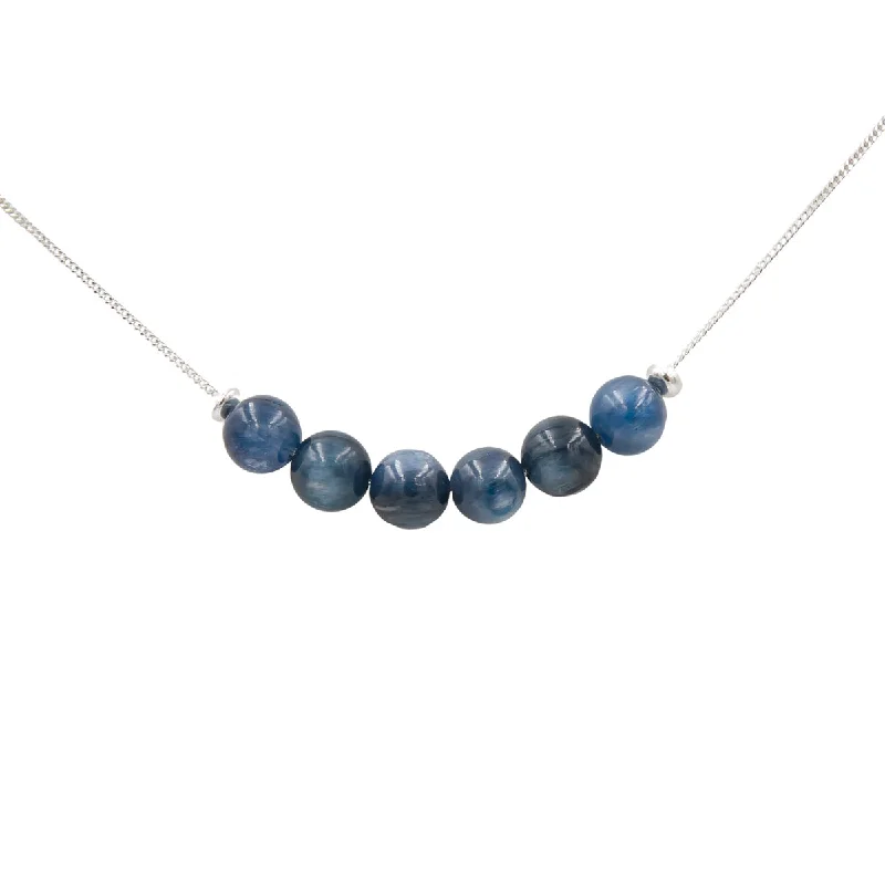 rose gold ring with diamonds Shimmering Kyanite Necklace