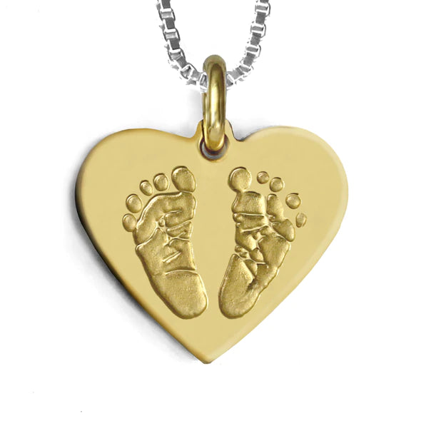 gold-plated snake chain bracelet Heart Print Necklace