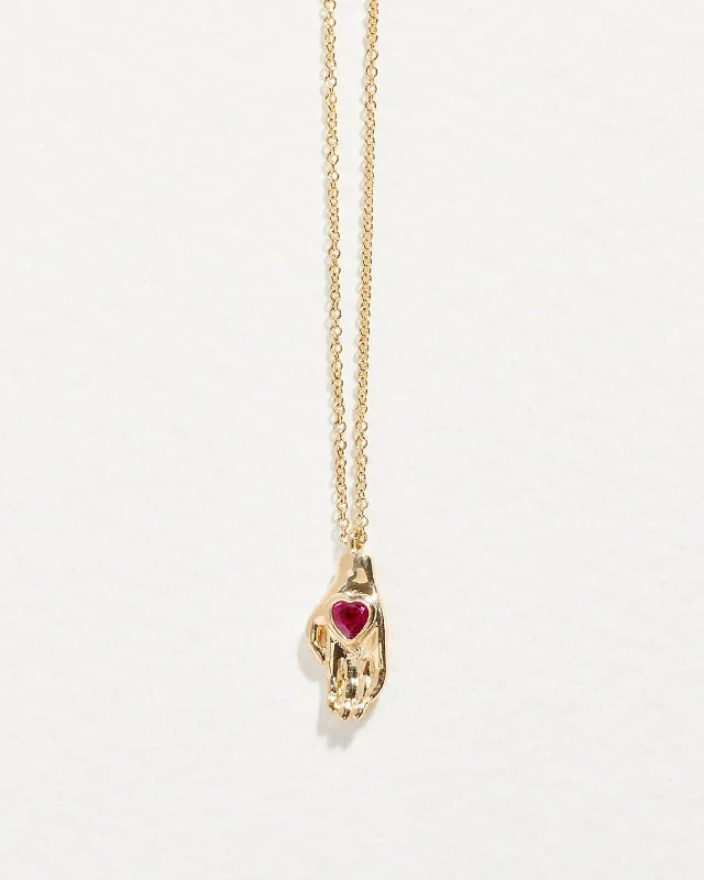 freshwater pearl drop earrings Heart in Hand Pendant