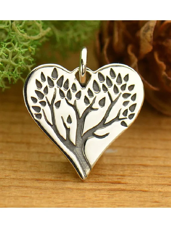 bold statement cuff bracelet Heart Tree of Life Necklace
