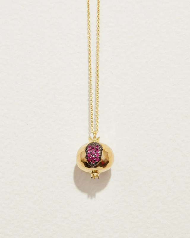 gold choker necklace simple Ruby Hera Pendant