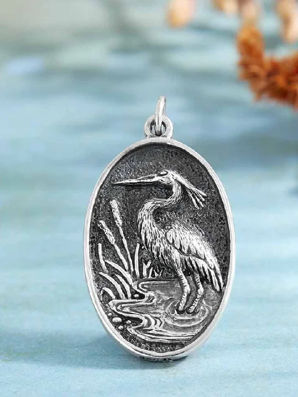 gold mesh bangle bracelet Heron in Pond Necklace