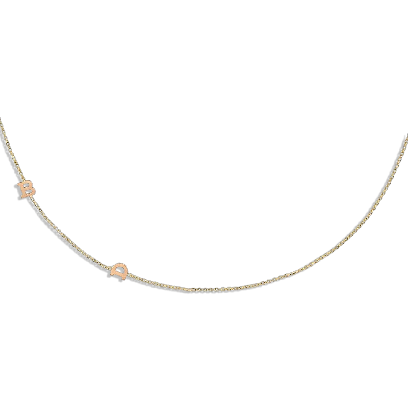 handmade braided hemp bracelet Initial Chain Necklace