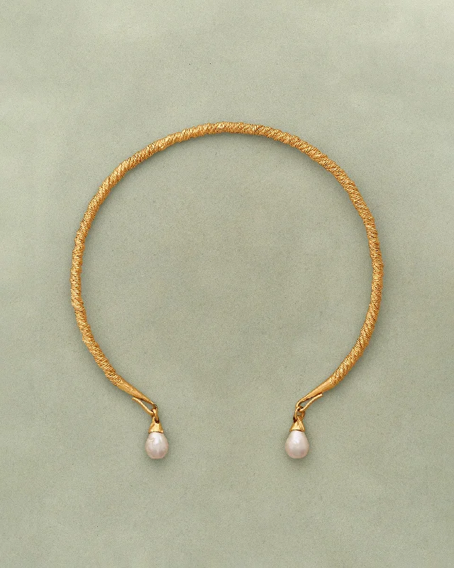 elegant pearl necklace with diamonds Droplet Collar