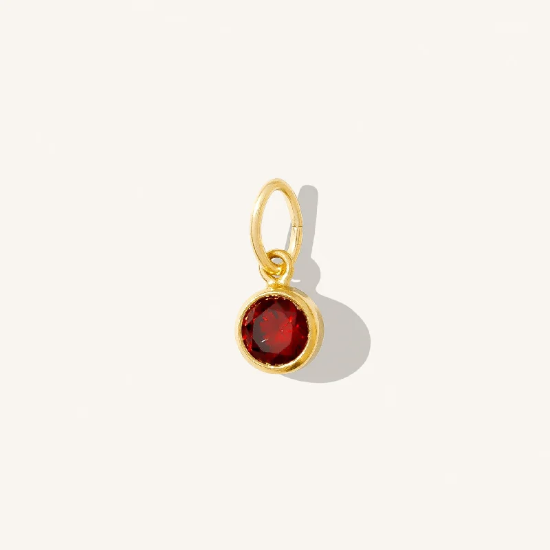 vintage citrine ring January Birthstone Charm (Garnet)