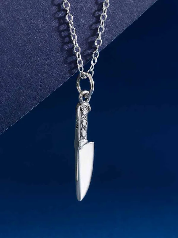 celestial moon and stars ring Kitchen Knife Necklace