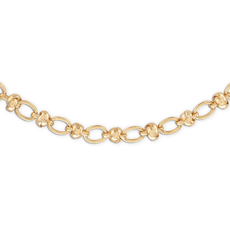 classic pearl strand necklace Knotted Chain Necklace