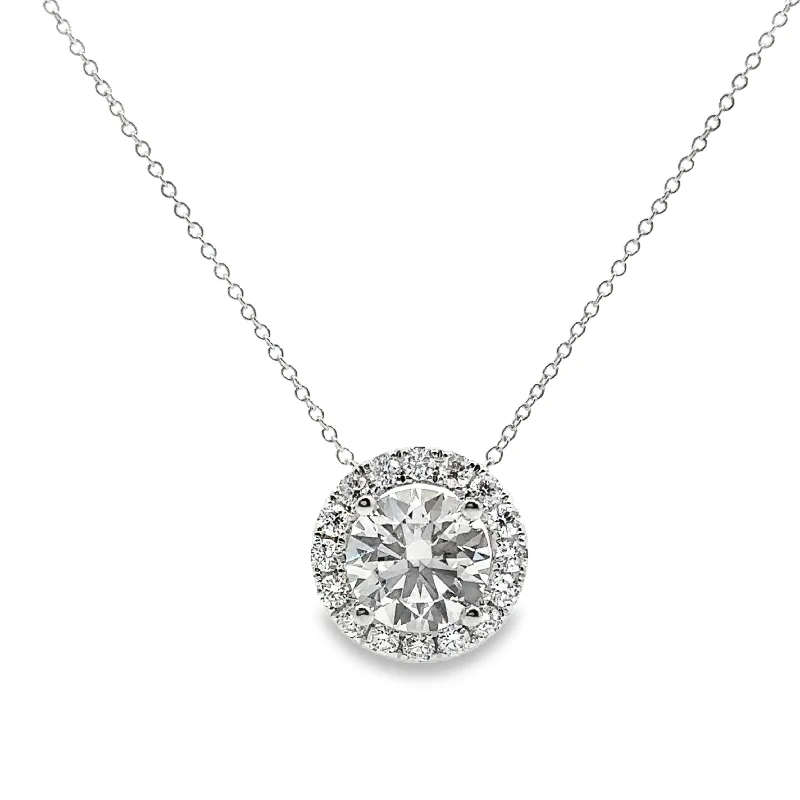 dainty opal nose ring Lab Grown White Gold Diamond Halo Necklace