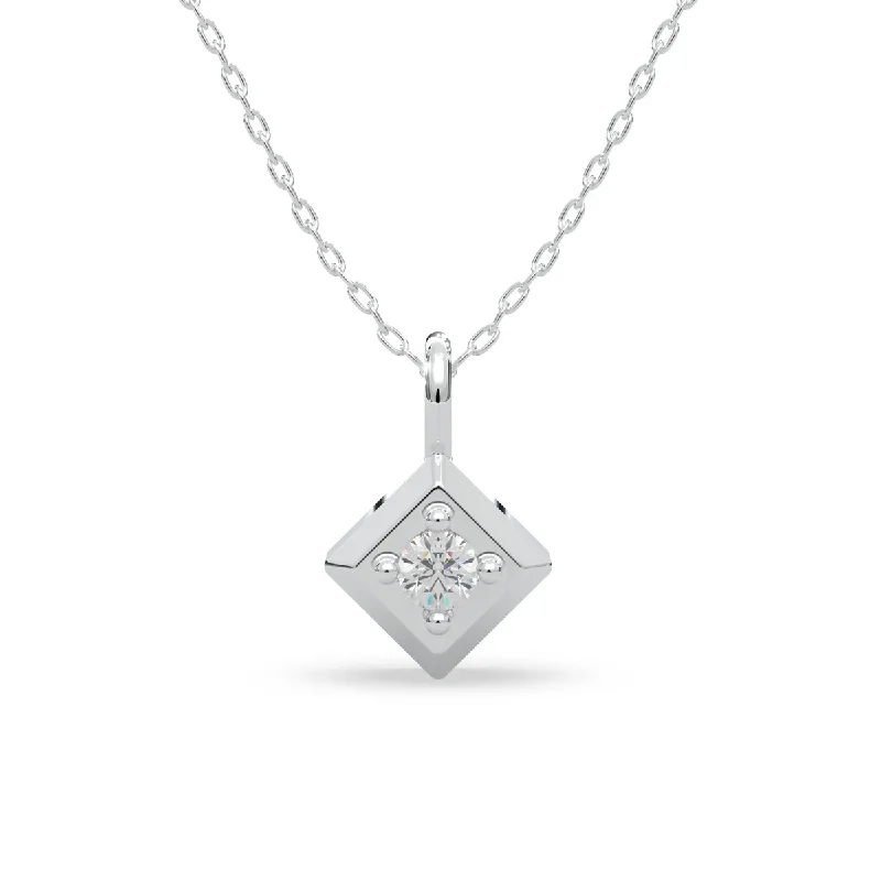 simple gold bar stud earrings Lands Collection "Ice" Pendant