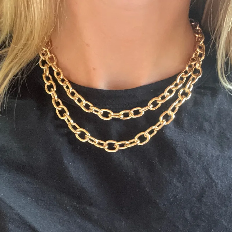 bezel set engagement ring modern Layered Paloma Necklace