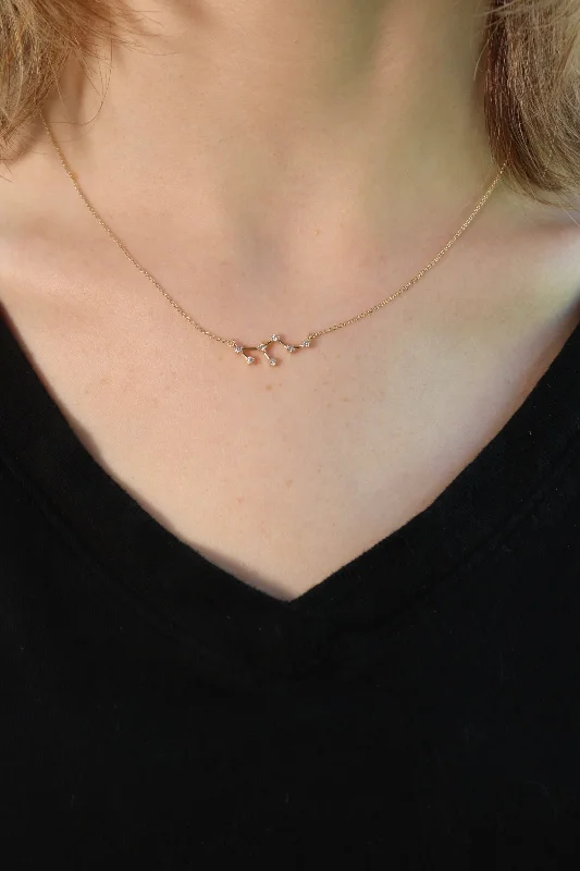 waterproof beach anklet stainless steel Leo Diamond Constellation Necklace