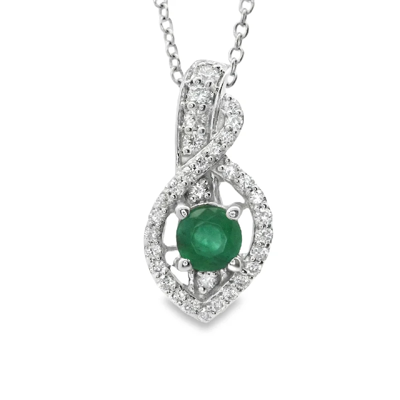 unique promise ring for girlfriend LeVian White Gold Emerald and Diamond Fashion Pendant unique promise ring for girlfriend LeVian White Gold Emerald and Diamond Fashion Pendant