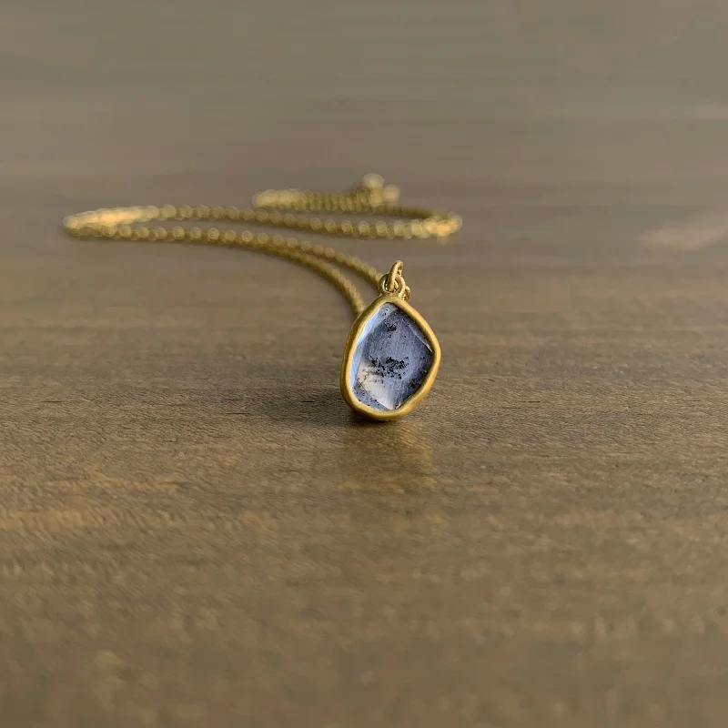 dainty gemstone choker necklace Small Diamond Shard Necklace