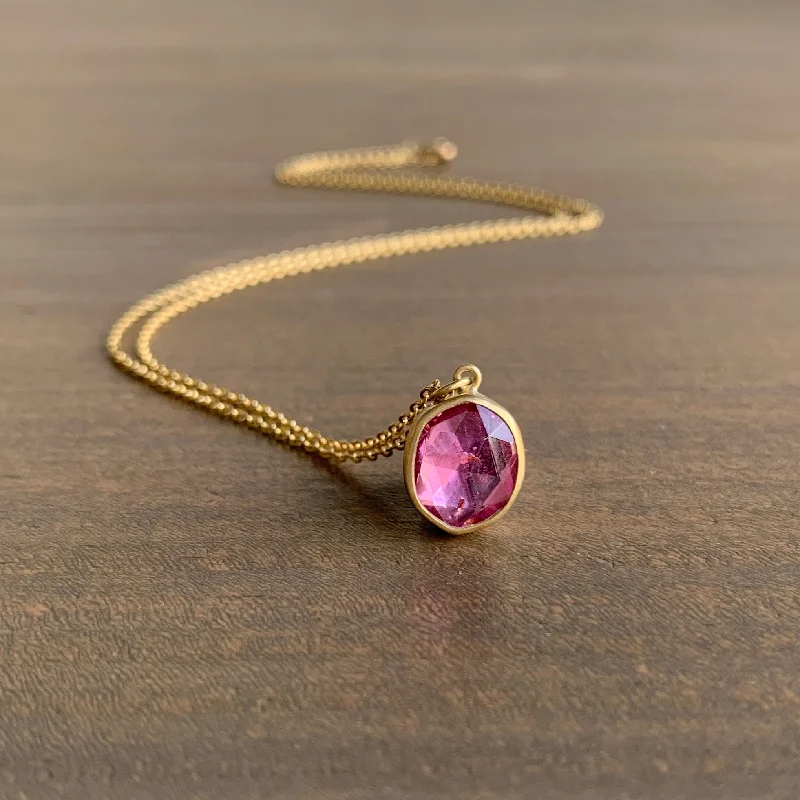 vintage art deco sapphire ring Small Pink Tourmaline Necklace