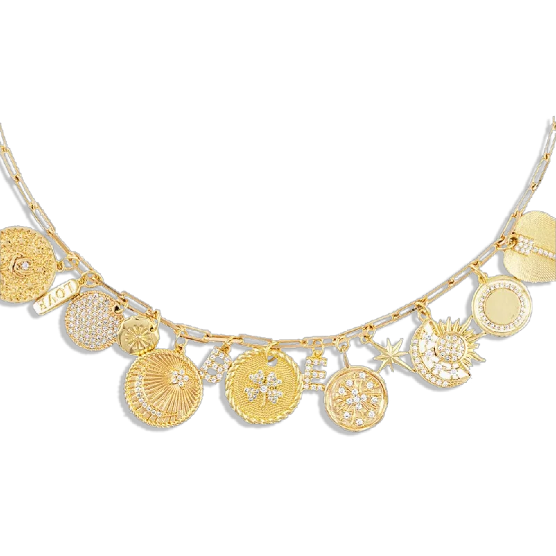 unique silver branch ring Lucky Charms Necklace