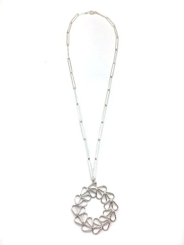 men’s sterling silver cufflinks Medallion Link Necklace
