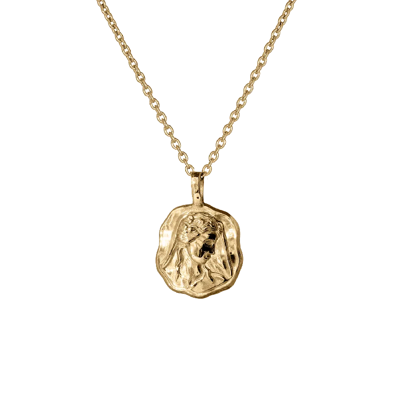 luxury emerald ring platinum Gaia Molten Mini Medallion