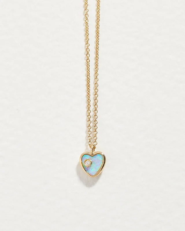 white gold infinity ring Inlay Heart Pendant