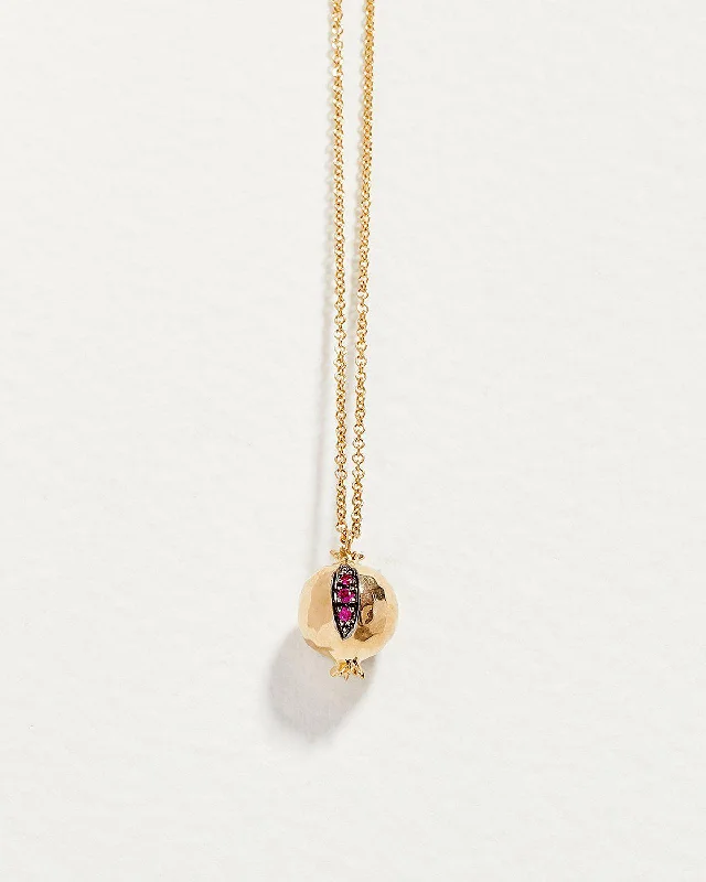 raw amethyst ring silver Mini Ruby Hera Pendant