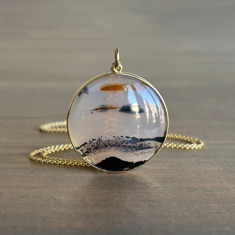 ruby and diamond engagement ring Montana Agate Landscape Pendant