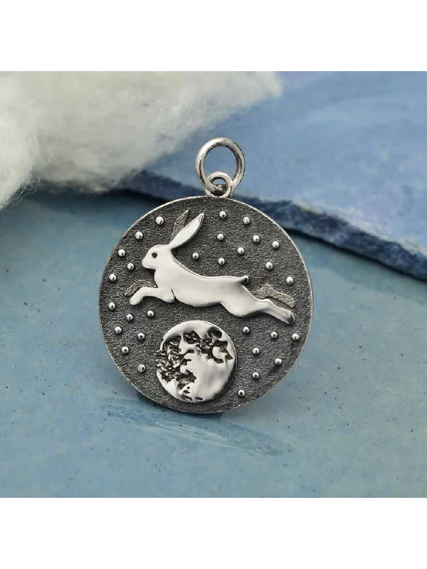 handcrafted crystal quartz ring Moon Rabbit Necklace
