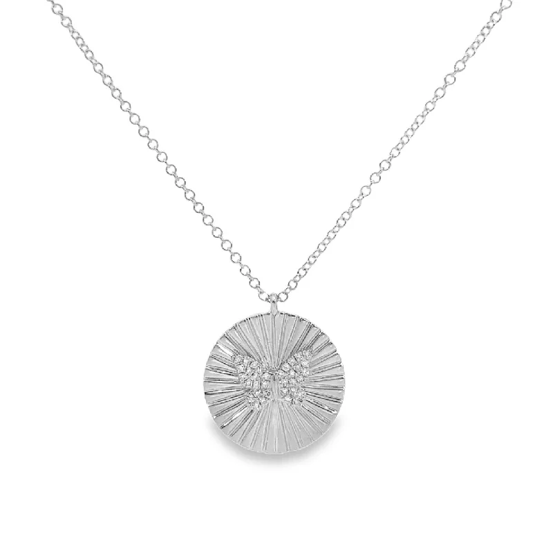 minimalist diamond stud earrings White Gold Diamond Disc Pendant