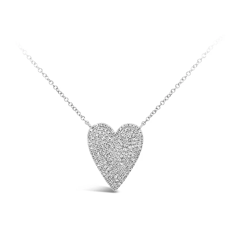 infinity necklace with birthstones White Gold Diamond Heart Necklace
