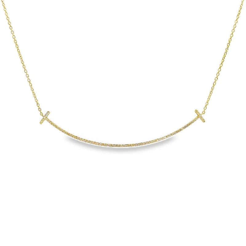 solid gold stacking rings set Yellow Gold Diamond Fashion Necklace